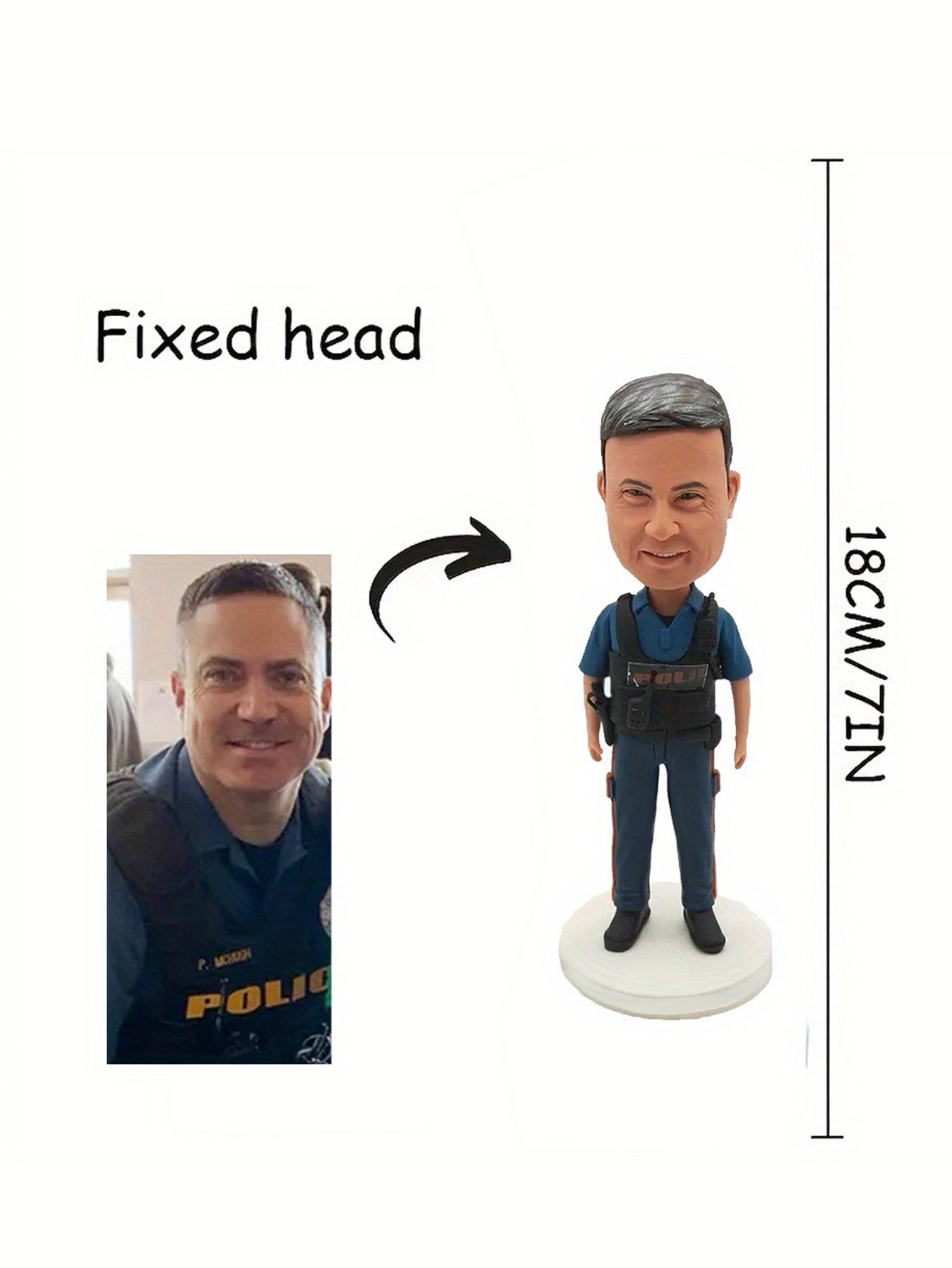 Exclusively Custom Handcrafted Clay Bobblehead Doll Cartoon Bobblehead Doll Single-Figure Style